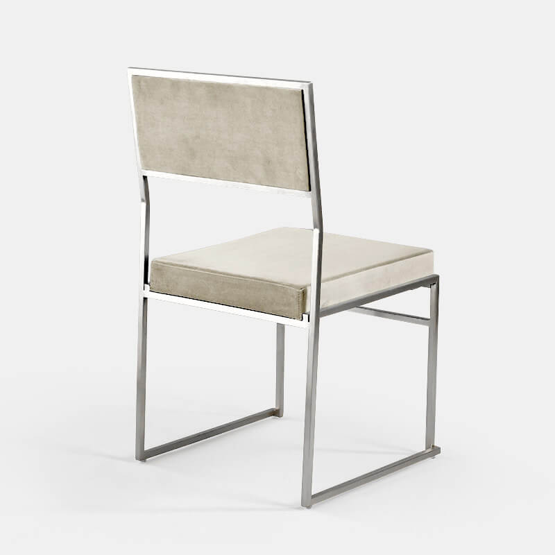 Oatmeal Silver Tribeca Chair