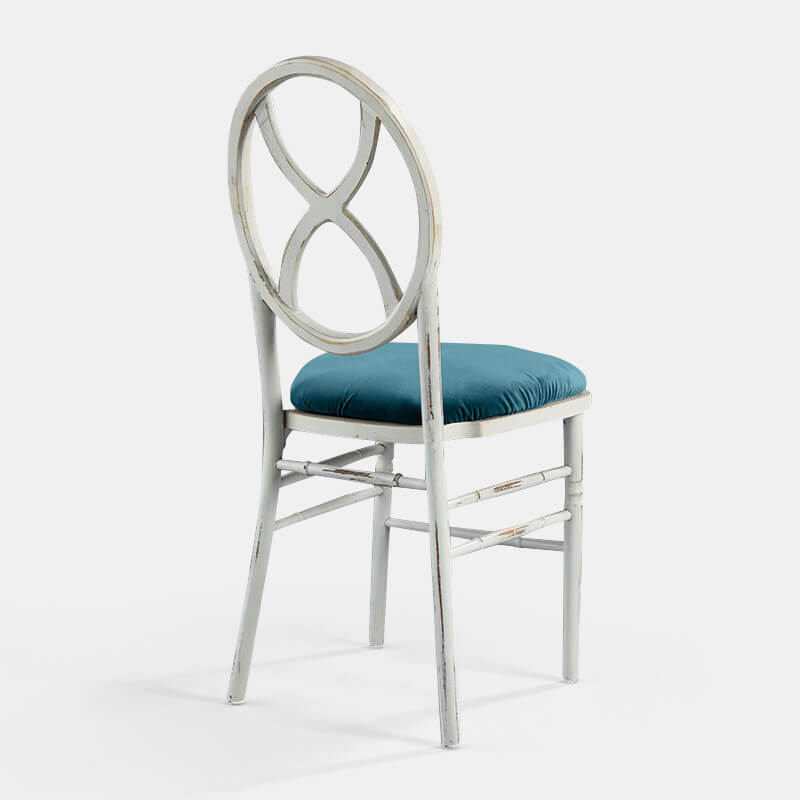 Lugana Chair with Turquoise Velvet