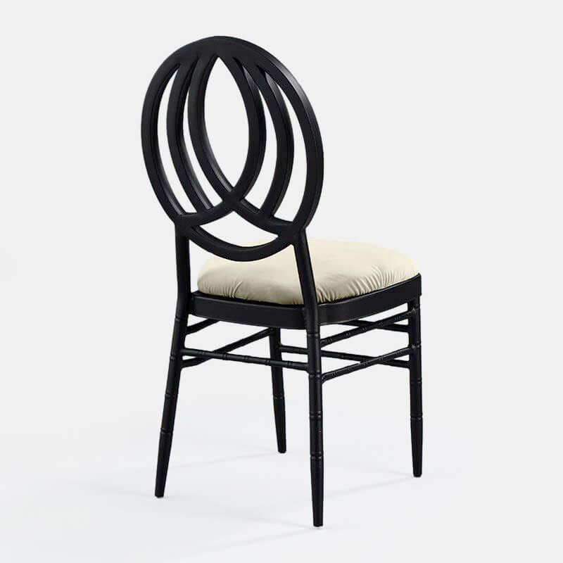 Black Phoenix Chair with Oatmeal Velvet - Patented Design