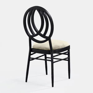 Black Phoenix Chair with Oatmeal Velvet - Patented Design