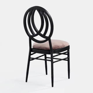 Black Phoenix Chair with Rose Velvet - Patented Design - view 1
