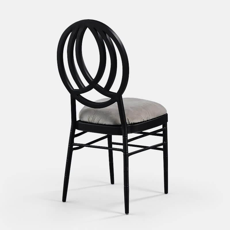 Black Phoenix Chair with Steel Velvet - Patented Design - view 1 of 1