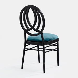 Black Phoenix Chair with Turquoise Velvet - Patented Design