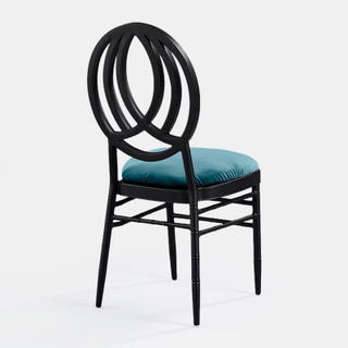 Black Phoenix Chair with Turquoise Velvet - Patented Design - view 1