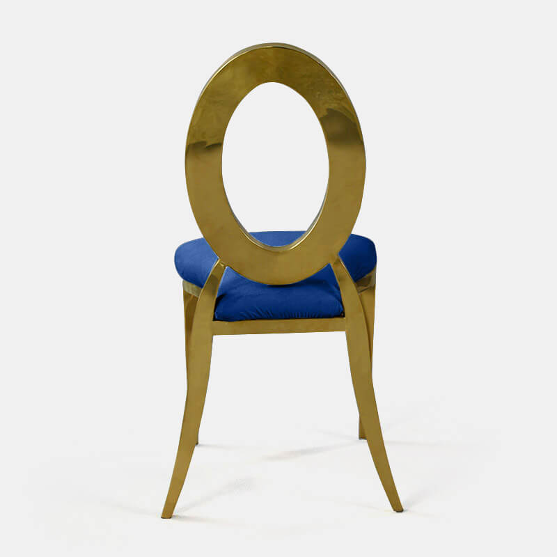 Gold Amsterdam Chair - Indigo Velvet Seat - view 3 of 3