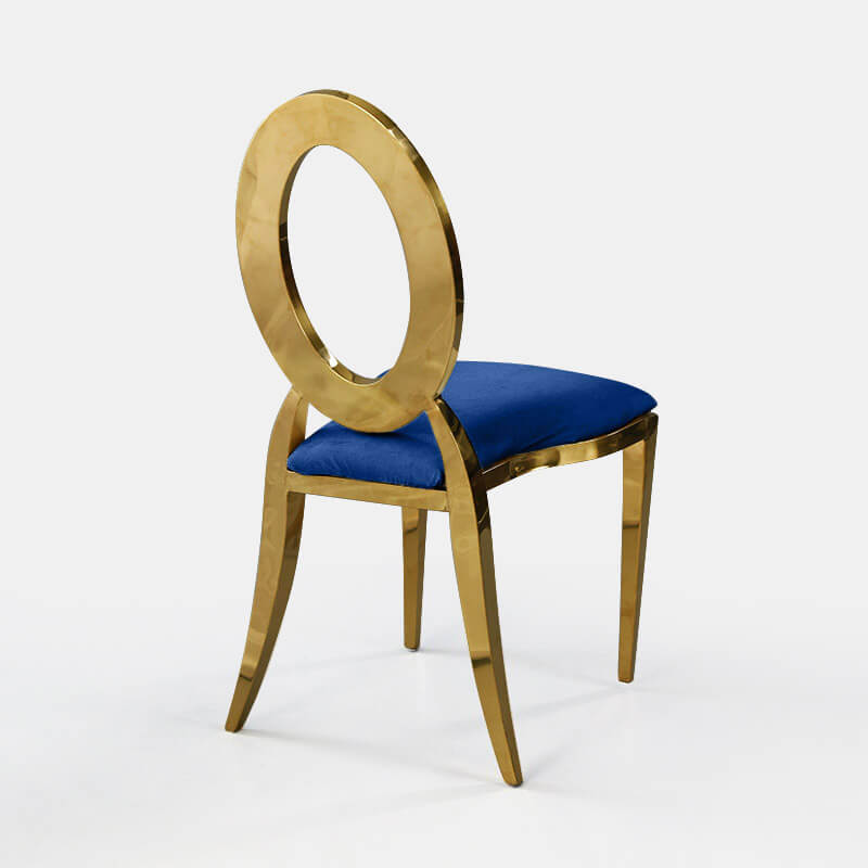 Gold Amsterdam Chair - Indigo Velvet Seat - view 1 of 3