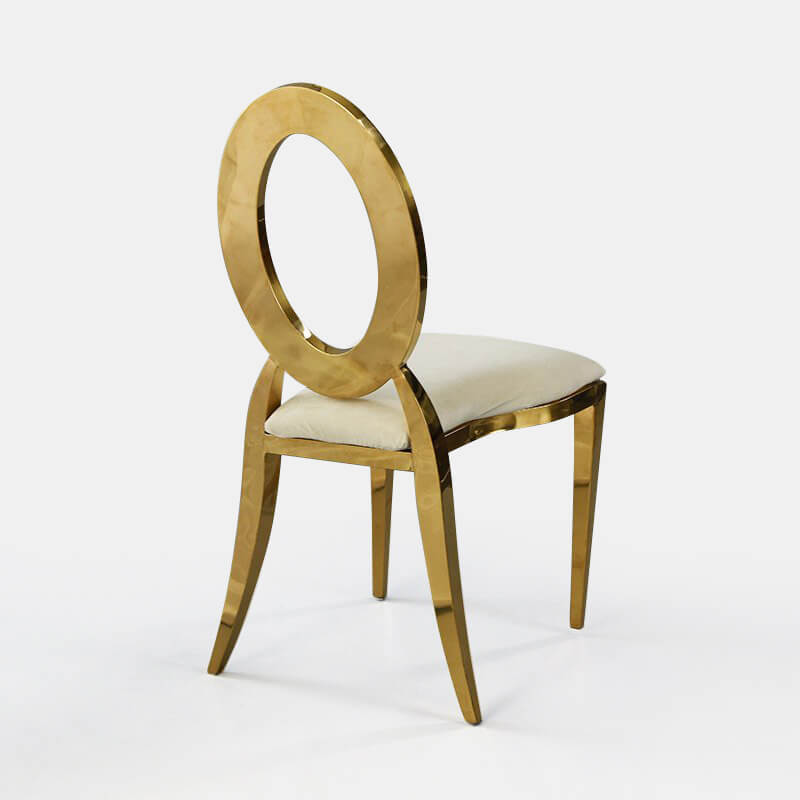Gold Amsterdam Chair - Oatmeal Velvet Seat - view 1 of 3