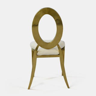 Gold Amsterdam Chair - Oatmeal Velvet Seat - view 3