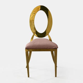 Gold Amsterdam Chair - Rose Velvet Seat - view 2
