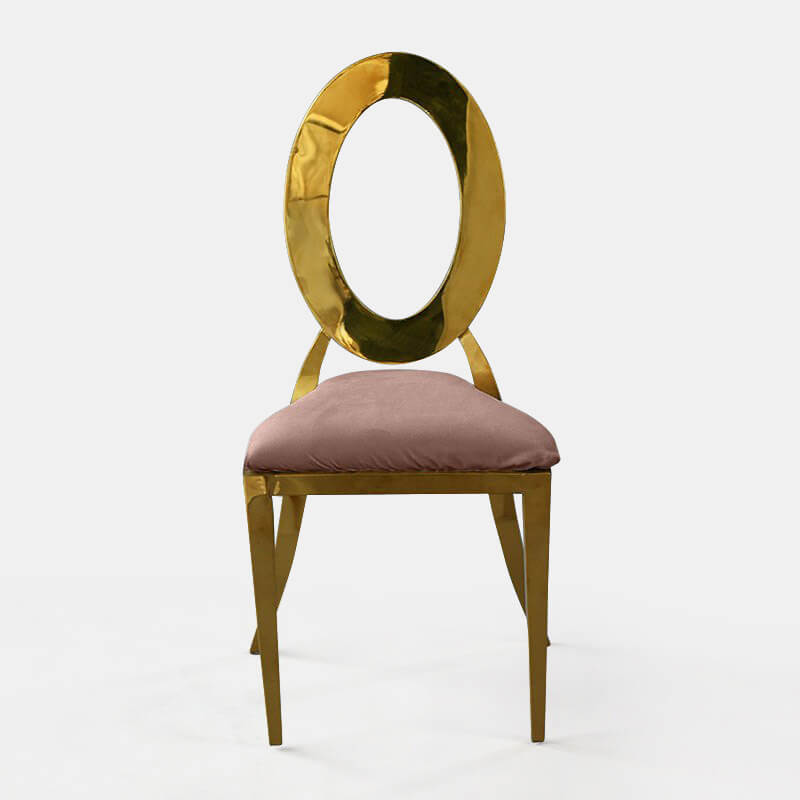Gold Amsterdam Chair - Rose Velvet Seat - view 2 of 3
