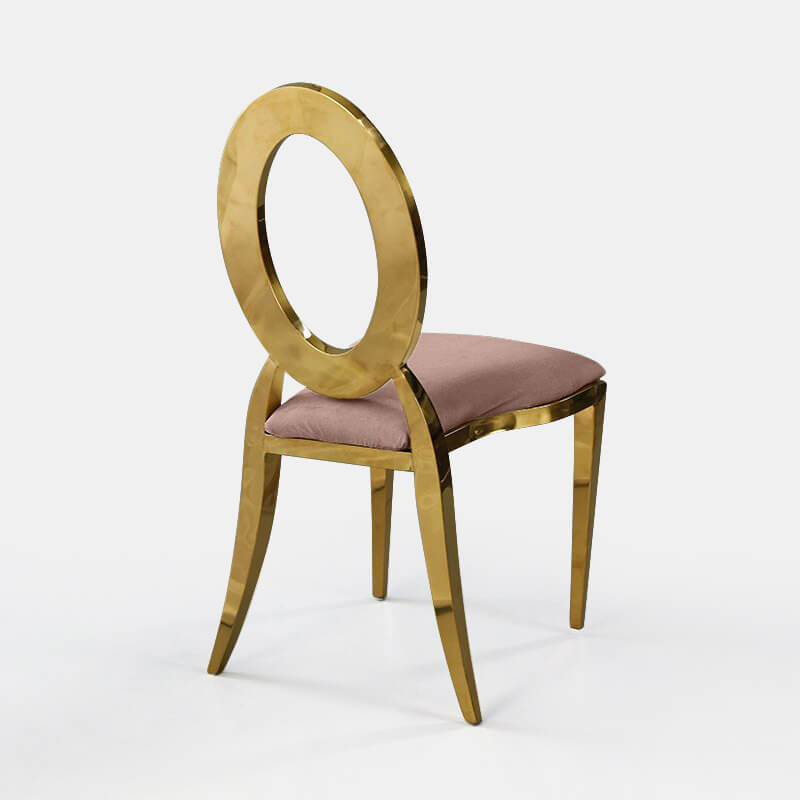 Gold Amsterdam Chair - Rose Velvet Seat - view 1 of 3