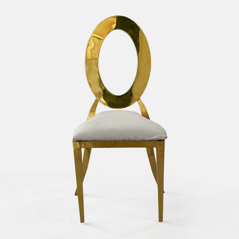 Gold Amsterdam Chair - Steel Velvet Seat - view 2 of 3