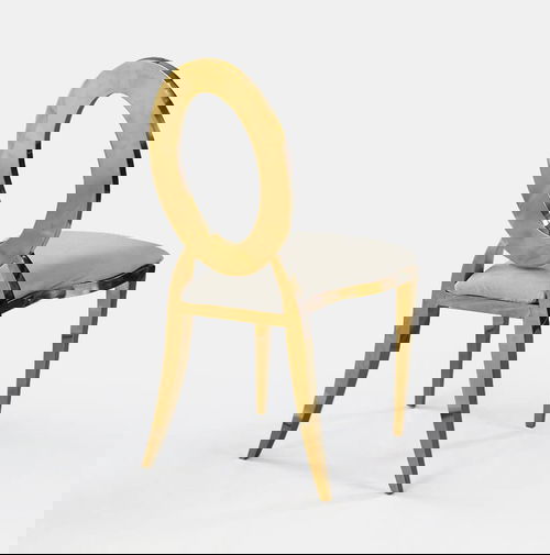 Gold Amsterdam Chair - Steel Velvet Seat