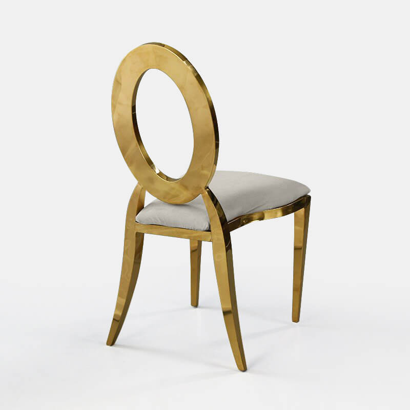 Gold Amsterdam Chair - Steel Velvet Seat - view 1 of 3