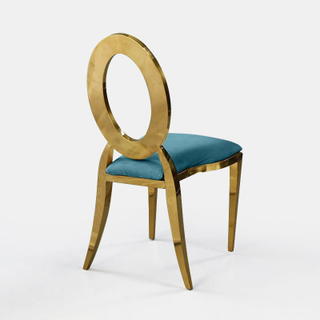 Gold Amsterdam Chair - Turquoise Velvet Seat - view 1