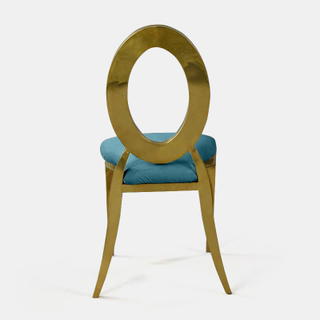 Gold Amsterdam Chair - Turquoise Velvet Seat - view 3