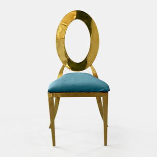 Gold Amsterdam Chair - Turquoise Velvet Seat - view 2