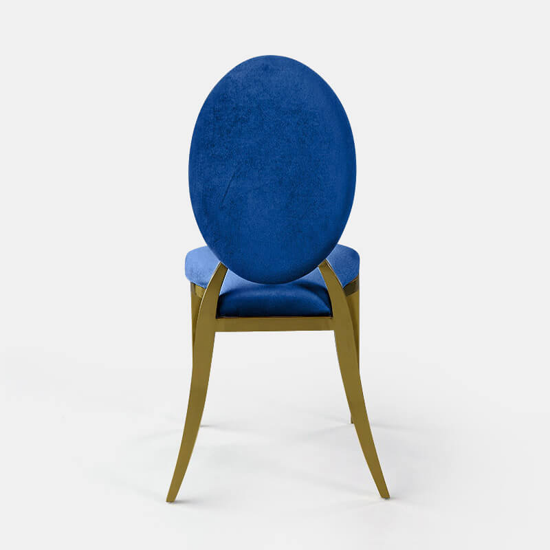 Gold Amsterdam Chair - Indigo Velvet Seat and Back