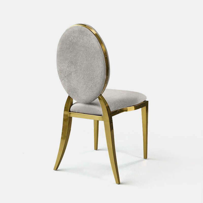 Gold Amsterdam Chair - Steel Velvet Seat and Back