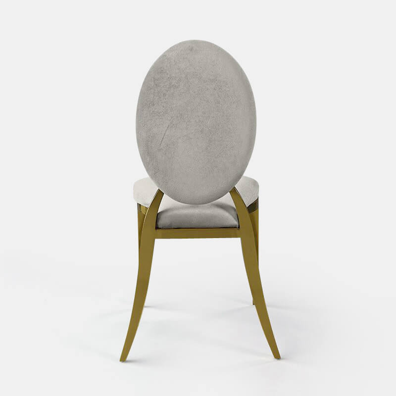 Gold Amsterdam Chair - Steel Velvet Seat and Back