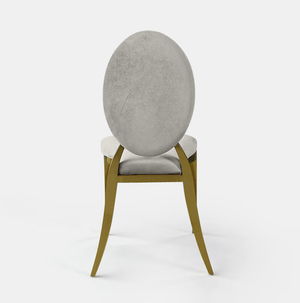 Gold Amsterdam Chair - Steel Velvet Seat and Back