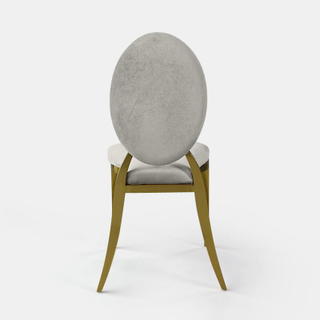 Gold Amsterdam Chair - Steel Velvet Seat and Back - view 2