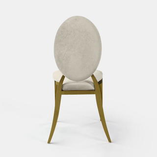 Gold Amsterdam Chair - Oatmeal Velvet Seat and Back - view 2