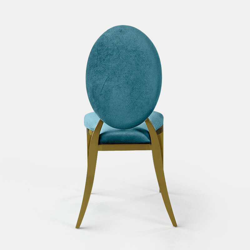 Gold Amsterdam Chair - Turquoise Velvet Seat and Back