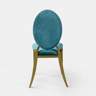 Gold Amsterdam Chair - Turquoise Velvet Seat and Back - view 2
