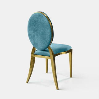 Gold Amsterdam Chair - Turquoise Velvet Seat and Back - view 1