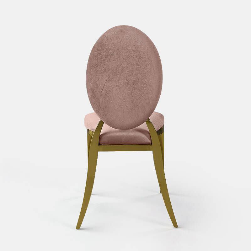 Gold Amsterdam Chair - Rose Velvet Seat and Back