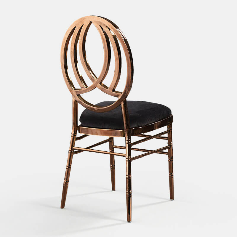 Rose Gold Phoenix Chair with Black Velvet - Patented Design - view 1 of 1
