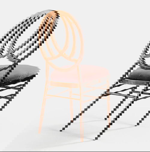 Rose Gold Phoenix Chair with Rose Velvet - Patented Design