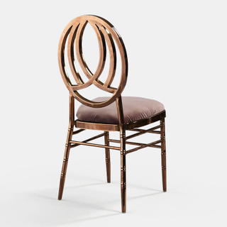 Rose Gold Phoenix Chair with Rose Velvet - Patented Design - view 1