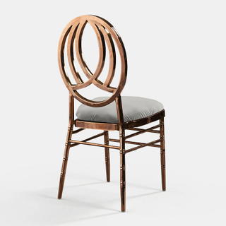 Rose Gold Phoenix Chair with Steel Velvet - Patented Design - view 1