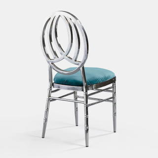 Silver Phoenix Chair with Turquoise Velvet - Patented Design - view 1