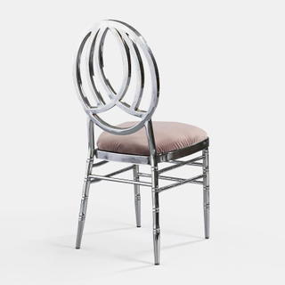 Silver Phoenix Chair with Rose Velvet - Patented Design - view 1