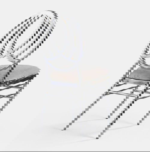 Silver Phoenix Chair with Steel Velvet - Patented Design