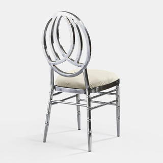Silver Phoenix Chair with Oatmeal Velvet - Patented Design - view 1