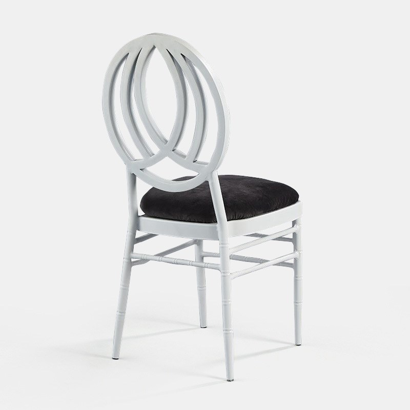 White Phoenix Chair with Black Velvet - Patented Design