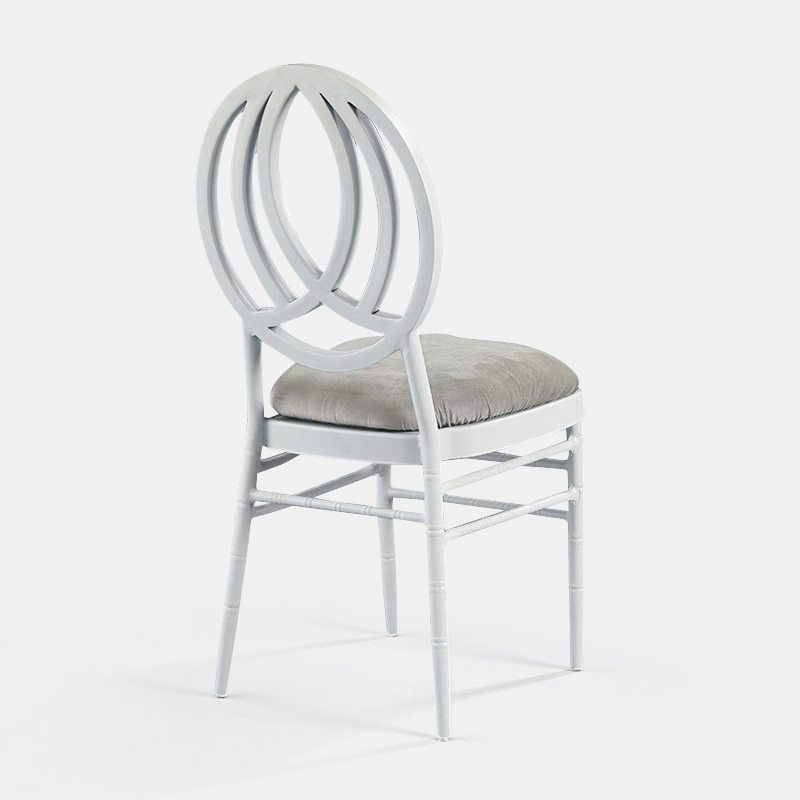 White Phoenix Chair with Steel Velvet - Patented Design