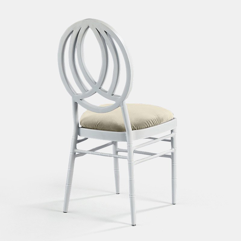 White Phoenix Chair with Oatmeal Velvet - Patented Design - view 1 of 1
