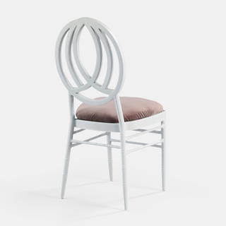 White Phoenix Chair with Rose Velvet - Patented Design - view 1