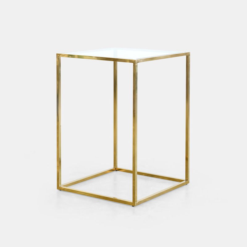 Gold Bilbao High Square Table 30" x 30" x 42"H