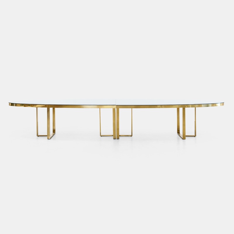 Gold Bilbao Oval Table 190"x48"