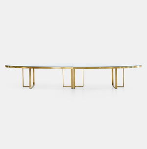 Gold Bilbao Oval Table 190"x48"