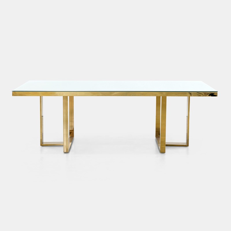Gold Bilbao Rectangular Table 92"x43"