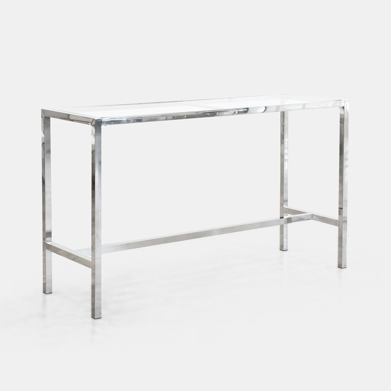 Silver Bilbao High Rectangular Table 72" x 24" x 42"H