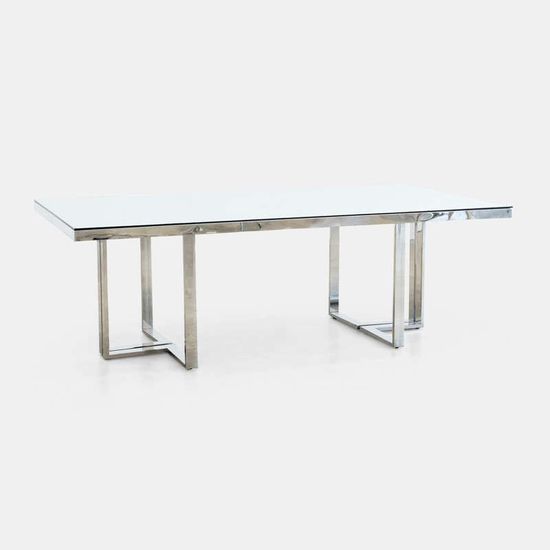 Silver Bilbao Rectangular Table 92"x43"