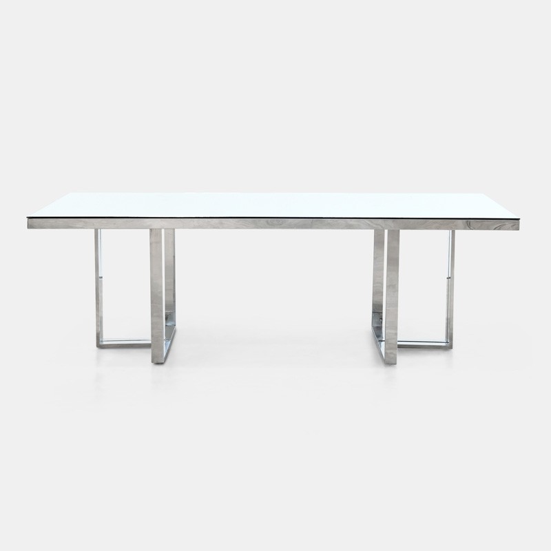 Silver Bilbao Rectangular Table 92"x43"